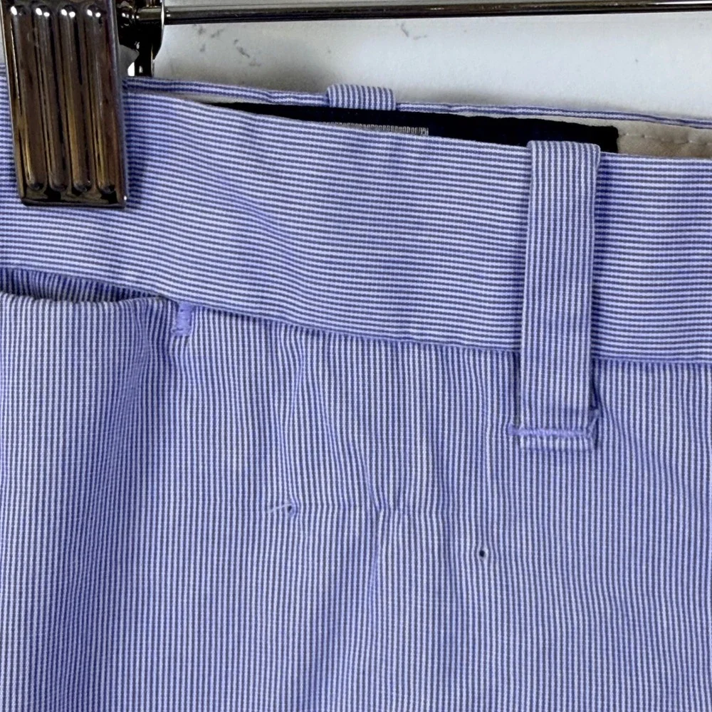 Polo Ralph Lauren Shorts Men 38 Blue Micro Stripe Slim GI Fit Cotton Golf Preppy